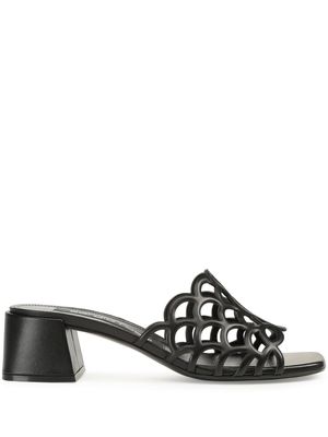 Sergio Rossi Mermaid leather mules - Black