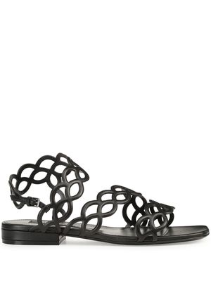 Sergio Rossi Mermaid leather sandals - Black