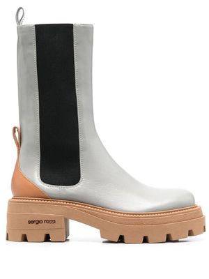 Sergio Rossi Milla elasticated side-panel boots - Grey
