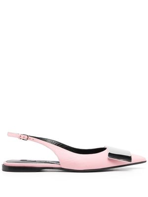 Sergio Rossi Miroir leather slingback pumps - Pink