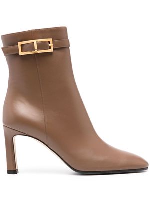 Sergio Rossi Nora 90mm leather boots - Brown