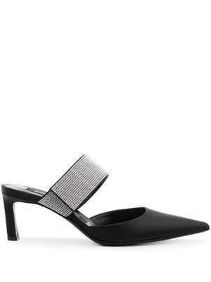 Sergio Rossi Paris 60mm satin mules - Black