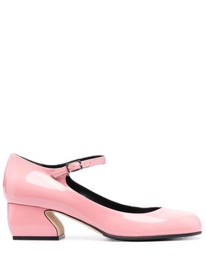 Sergio Rossi patent 50mm block-heel pumps - Pink