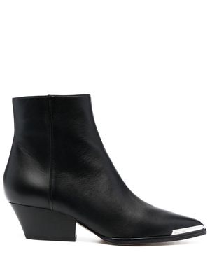 Sergio Rossi pointed leather ankle boots - Black