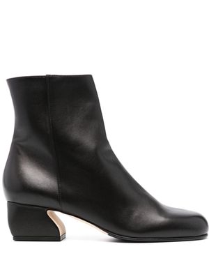 Sergio Rossi round-toe 60mm leather boots - Black