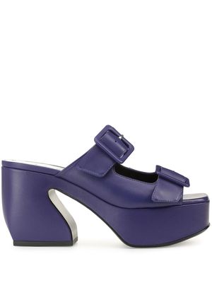 Sergio Rossi Si Rossi 45mm leather mules - Blue