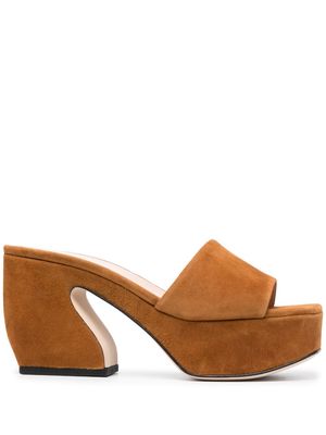 Sergio Rossi Si Rossi 45mm suede mules - Brown