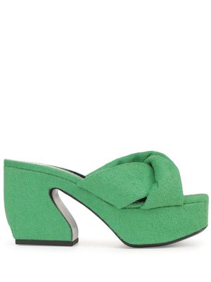 Sergio Rossi SI ROSSI platform mules - Green