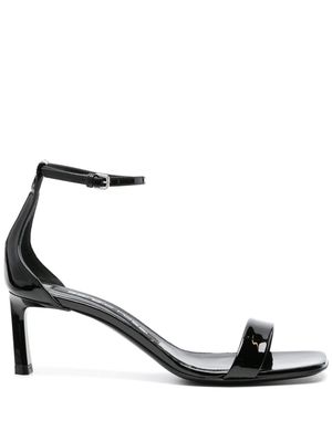 Sergio Rossi square-toe patent sandals - Black