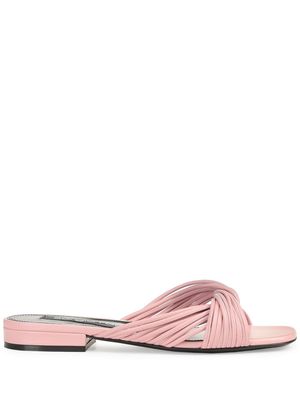 Sergio Rossi sr Akida woven leather sandals - Pink