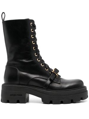 Sergio Rossi Sr Nora 60mm combat boots - Black