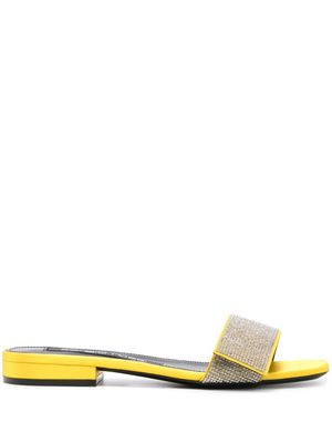 Sergio Rossi Sr Paris satin sandals - Yellow