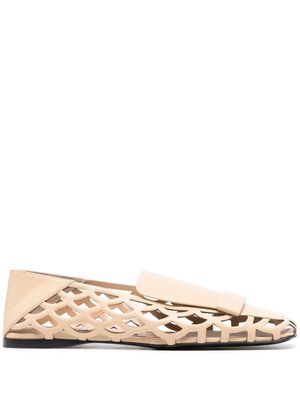 Sergio Rossi SR1 Mermaid ballerina shoes - Neutrals