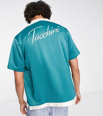 Sergio Tacchini camp collar shirt in green - exclusive to ASOS