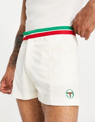 Sergio Tacchini logo shorts in white