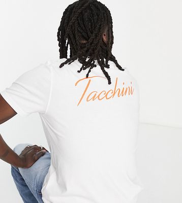 Sergio Tacchini logo t-shirt with backprint in white - exclusive to ASOS