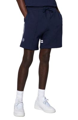 Sergio Tacchini Orion Cotton French Terry Shorts in Maritime Blue