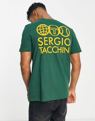 Sergio Tacchini t-shirt with back print in green