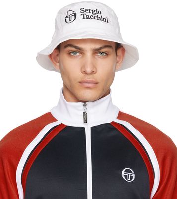 Sergio Tacchini White Corduroy Bucket Hat