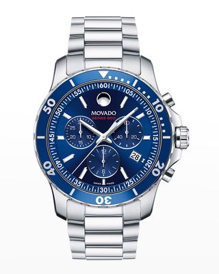 Series 800 Chronograph Watch, Gray/Blue
