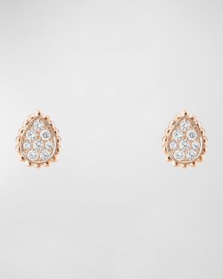 Serpent Boheme 18k Pink Gold Diamond Stud Earrings