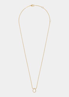 Serpent Boheme 18K Yellow Gold Extra-Small Mother-of-Pearl Motif Necklace with One Diamond