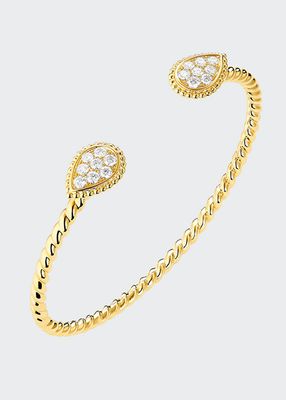 Serpent Boheme Diamond 2-Motif Bracelet in Yellow Gold