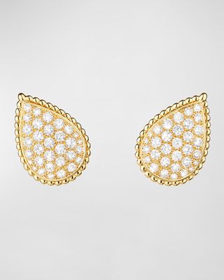 Serpent Boheme Large Motif Diamond Earrings in Yellow Gold