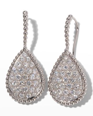 Serpent Boheme Large Sleeper Earrings with Diamonds and White Gold