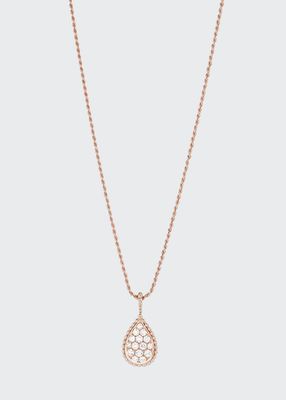 Serpent Boheme Medium Diamond Pendant Necklace in Pink Gold