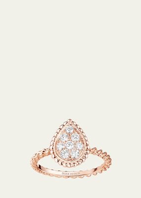 Serpent Boheme Pink Gold Motif Diamond Ring