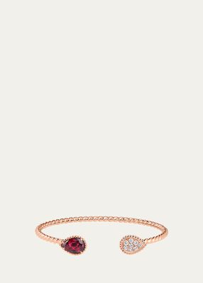 Serpent Boheme Small Motif Rhodolite and Diamond Bracelet