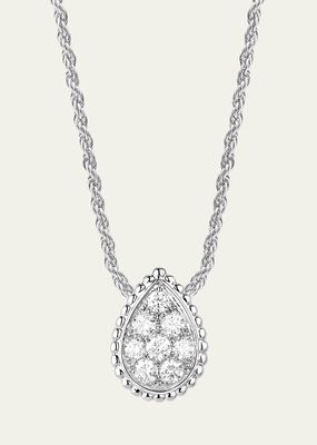 Serpent Boheme Small White Gold Diamond Pendant Necklace