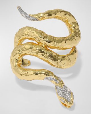 Serpent Crystal Cuff Bracelet