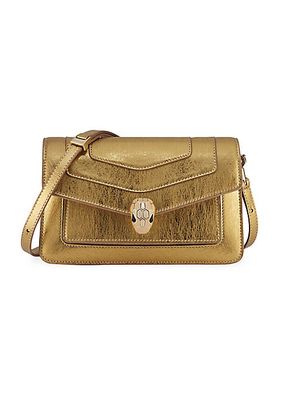 Serpenti Forever Flap Cover Leather Crossbody Bag