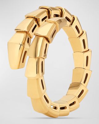 Serpenti Viper 18K Yellow Gold Coil Ring, EU 53 / US 6.25