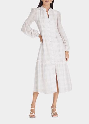 Serpentine Belle Long-Sleeve Midi Dress