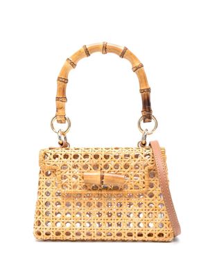 SERPUI Abigail woven-wicker bag - Neutrals