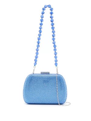 SERPUI Ang crystal-embellished clutch bag - Blue