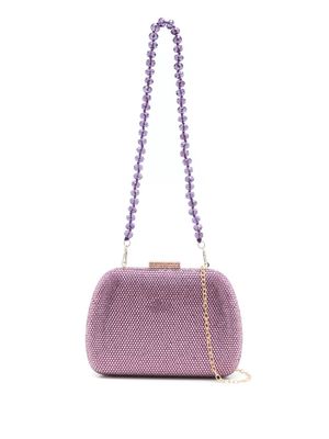 SERPUI Ang crystal-embellished clutch bag - Purple