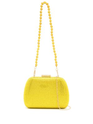 SERPUI Ang crystal-embellished clutch bag - Yellow