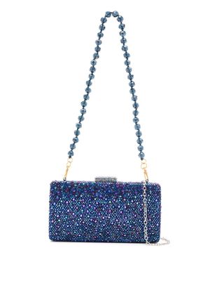 SERPUI Ellen crystal-embellished clutch bag - Blue