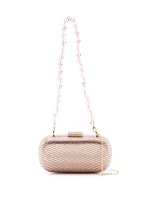 SERPUI Emma crystal-embellished clutch bag - Pink