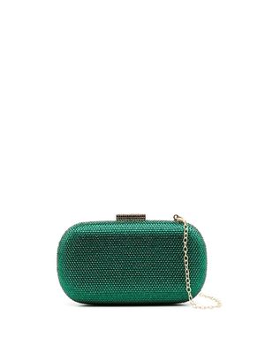 SERPUI Emma rhinestone-embellished clutch bag - Green