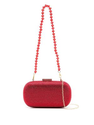 SERPUI Emma rhinestone-embellished clutch bag - Red