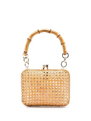 SERPUI Giulia wicker bag - Brown