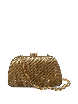 SERPUI Penelope crystal-embellished clutch bag - Gold