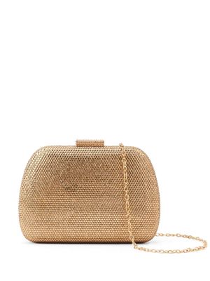 SERPUI rhinestone-embellished clutch bag - Gold