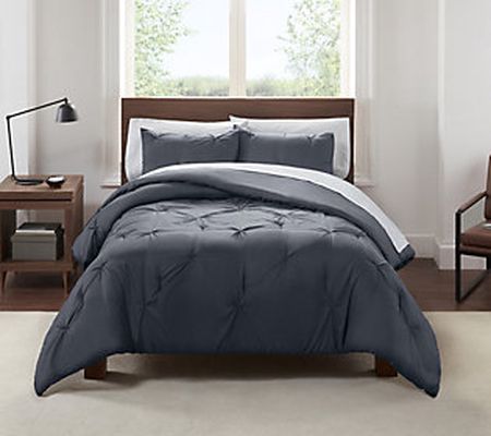 Serta Simply Clean Solid Pleated 5-Piece TXL Be d in a Bag