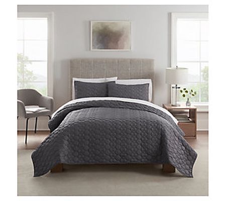 Serta Simply Comfort Solid 3-Piece King Quilt S et